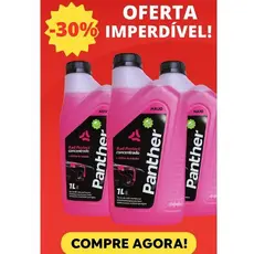 Kit 3x Aditivo Radiador Panther 1L Rad Protect Concentrado Alta Performance e Proteção Anticorrosiva