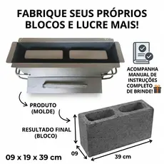FABRIQUE SEUS PROPIOS BLOCOS E LUCRE MAIS 09X19X39