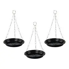 3 Kits Pendurar Vaso para plantas corrente e prato (Decoração para Sua Casa)