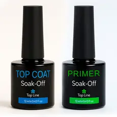 Top Coat E Prime Base Selante Lirio Soak Off 12ml Para Unhas Em Gel Unhas Profissional