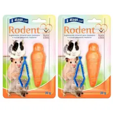 Kit C/2 Alcon Rodent Coelho E Hamster 30g Suplemento Mineral Desgasta os Dentes
