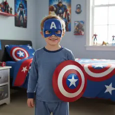 Kit Acessório Máscara + Escudo Capitão América Infantil