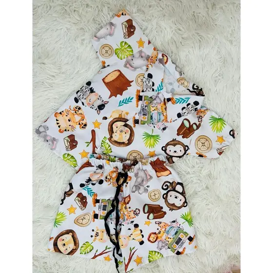 conjunto mauricinho safari até 8 anos para menino