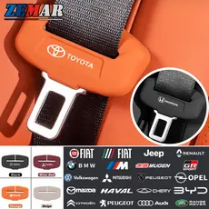 【ZEMAR】Protetora De Fivela Cinto De Segurança De Carro Silicone Antiderrapante Anti Arranhões Acessórios Internos Autom
