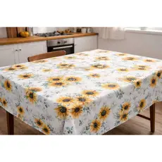 Toalha Térmica Impermeável Mesa Estampa Girassol Amarelo Proteção Contra Calor e Líquidos Decorativa Cozinha
