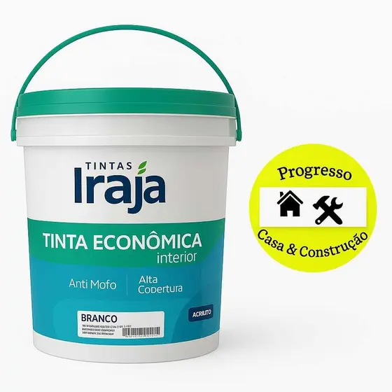 Tinta Irajá Acrílica BRANCO 18L Secagem Rápida Excelente Rendimento