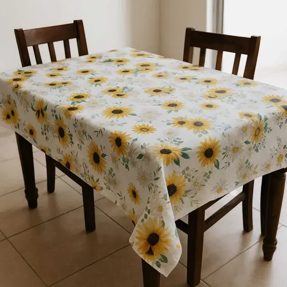 Toalha Térmica de Mesa Estampada Girassol | Antitérmica e Impermeável