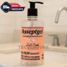 Higienizador em Gel para Mãos Soft Pink 420g Perfumado com Esferas Hidratantes Uso Diário