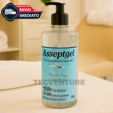 Higienizador em Gel para Mãos Fresh Blue 420g Perfumado com Esferas Hidratantes com Dosador