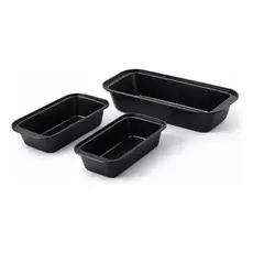 Forma De Bolo Pão Inglês Retangular Antiaderente Kit 3 Peças