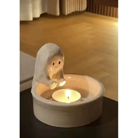 Porta velas, porta velas artesanal fantasminha