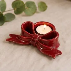 Porta velas, porta velas artesanal laço
