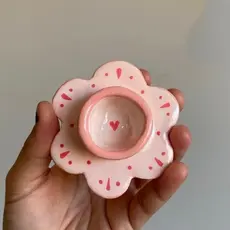 Porta-Velas Artesanal Decorativo em Cerâmica Fria | Decoração Mística e Encantadora