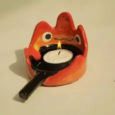 Porta velas, porta velas artesanal calcifer