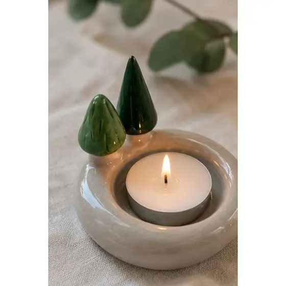 Porta velas, velas, porta velas pinheirinhos artesanal