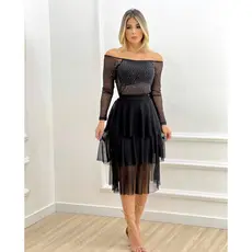 Saia Midi Estampada moda evangélica Tule Verão Leve Feminina Tendência Moda