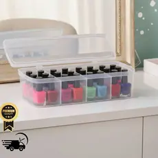 Organizador Porta Esmalte Bijuterias Anzol Remédios Ferramentas Costura com 4 Divisórias Caixa Box Resistente de plástic