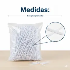 Amarrilho para saco de pão Kit Fecho Prático 8cm Arame Revestido para Sacos de Presente e Confeitaria