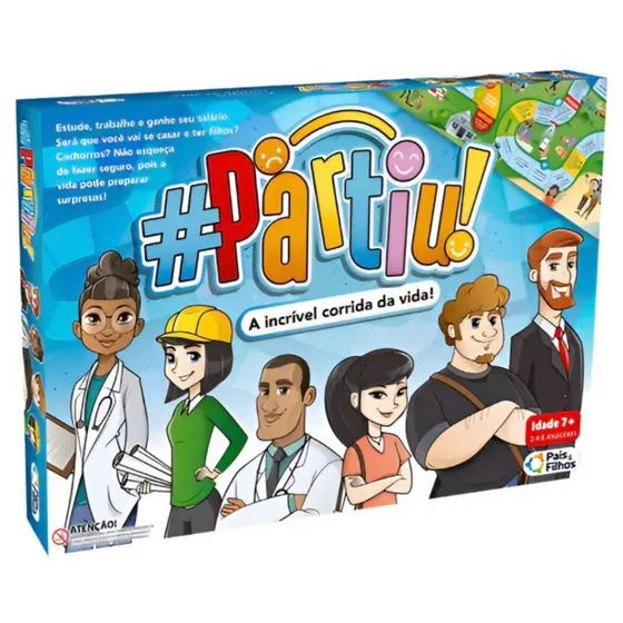 Jogo de Tabuleiro Partiu Top Line Pais e Filhos A Incrível Corrida da Vida
