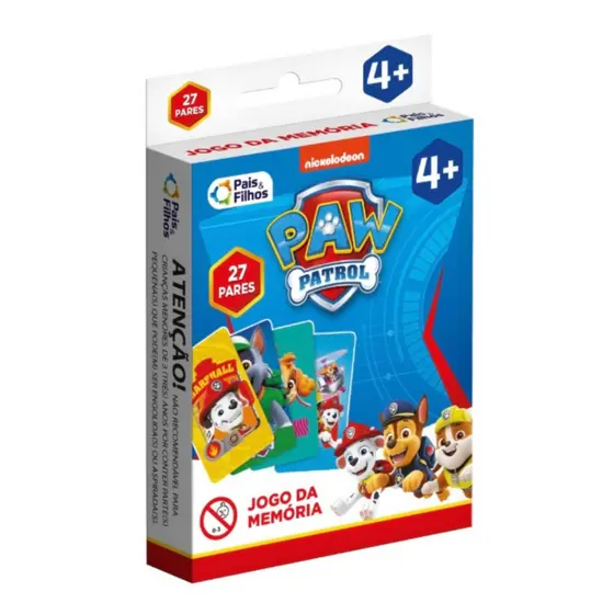 Jogo da Memória Patrulha Canina Paw Patrol 27 Pares Pais & Filhos