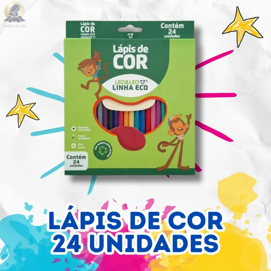 Lapis De Cor Eco Sextavado Leo&leo 24 Cores