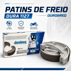 Patins de Freio Durabreq Dura 1127 com Molas Honda Titan Fan Biz Bros CG 125 150 160 Dianteiro Traseiro