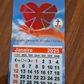50 Mini calendário 2026 com ima - Calendário 2026 clientes- Gratidão-aniversário-Natal- Personalizados com a sua logan