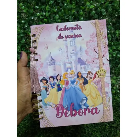 Caderneta de saúde vacinação bebê infantil menina ou menino personalizada com tema a escolher
