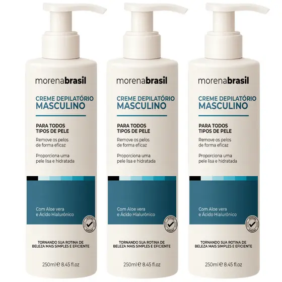 Kit 3X Creme Depilatório Masculino | Remoção de Pelos Fácil e Sem Complicações!