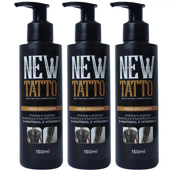 Kit Creme Realçador Para Tatuagem New Tatto | Cuide e Revitalize Suas Tatuagens Todos os Dias!!