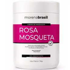 Creme de massagem Profissional Rosa Mosqueta 1kg – Alto Deslizamento para Massagens Prolongadas