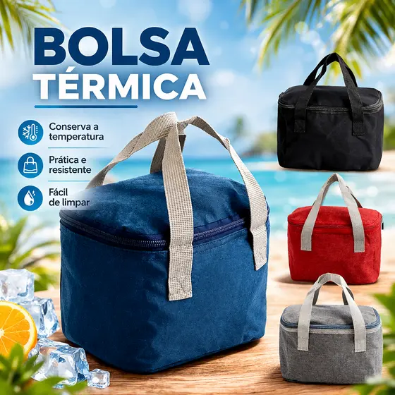 Bolsa Térmica Unissex Para Marmita Lisa Basica Com Alça De Mão Ref. 3493