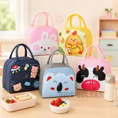 Bolsa Infantil Lancheira Térmica Bichinhos Escolar Passeio
