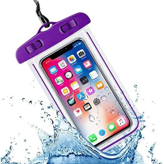 Capa Para Celular À Prova D'água Transparente Modelo Universa Pendura no Pescoço