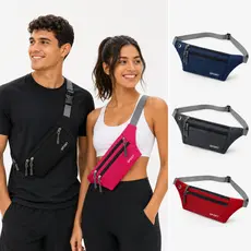 Pochete Doleira Preta Impermeavel Unissex Para Carnaval Academia Viagem Compras