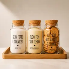 Kit Cantinho do Café | Mantimentos | Potes de Vidro 810 ml + tampa rolha cortiça| Arroz Macarrão Açúcar