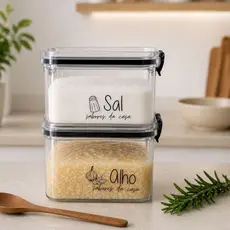Potes Herméticos Geladeira | Porta-Alho, Porta-Cebola | 450ml/950ml - Porta Mantimentos