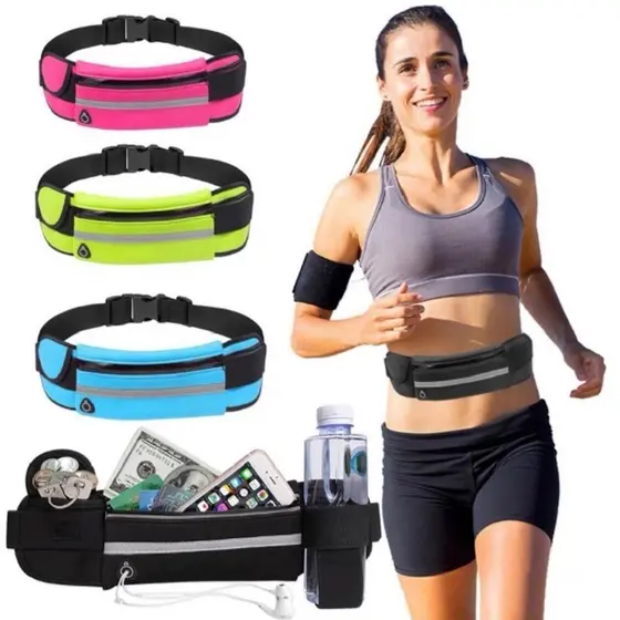 Pochete Esportiva Corrida Slim Impermeável Porta Celular Porta Garrafa De Água Caminhada Academia-RAJORK