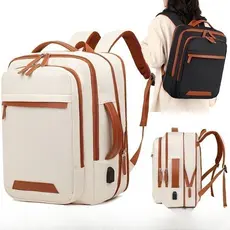 Mochila Unissex Expansível Impermeável Grande Capacidade Multifuncional Com Alças Ajustáveis Carregamento USB rajork