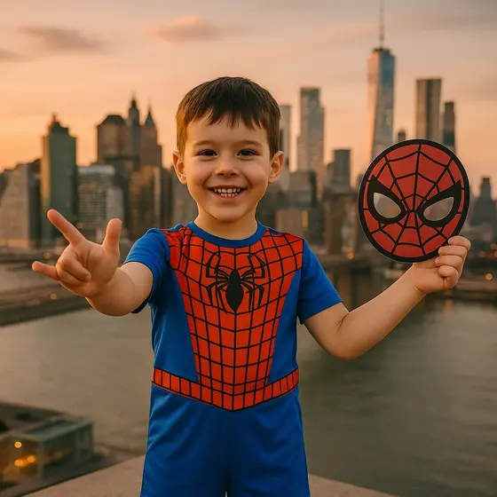 Fantasia Infantil Homem-Aranha com Máscara Macacão Confortável Tamanhos P ao GG Carnaval Aniversario