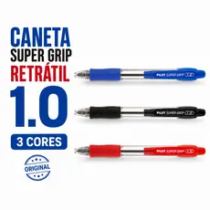 Caneta Esferográfica Super Grip Retrátil 1.0 Média Pilot