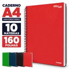 Caderno Espiral  Universitário A4 10 Matérias 160 Folhas Essenciale CREDEAL