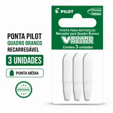 Ponta p/ Marcador Quadro Branco Recarregável WBS-VBM 3 Unidades WBTIP PILOT