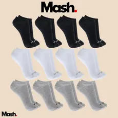 Kit Com 12 Pares de Meias Sport Mash Cano Curto em Algodao Unissex Para Corrida Caminhada