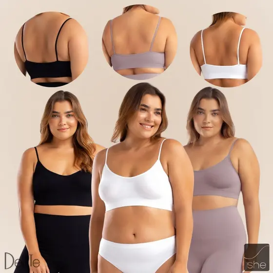 Sutiã Top Fitness Nadador She Lingerie Sem Costura e Sem Bojo