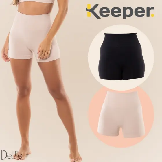 Shorts Modelador Feminino Liso Cintura Alta Sem Costura de Média Compressão Modela e Reduz Keeper