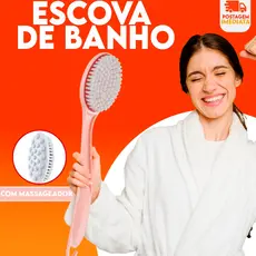 Escova de Banho Dupla Face Rosa Macio Escova de Chuveiro Massageador Esfoliante