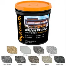 Revestimento Textura Granffino Pedras Naturais Revestimento Impermeável Paredes 20Kg - Hydronorth