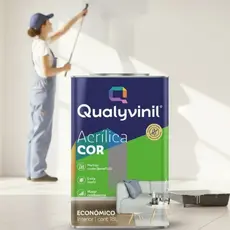 Tinta Acrílica Branco Econômica Rende Muito Areas Internas 18 Litros - Qualyvinil