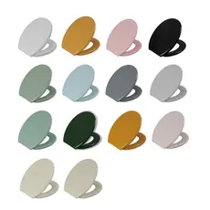 Assento Astra Oval Universal Tampa para Vaso Sanitário Não Almofadado - Preto/Azul/Verde/Branco/Cinz